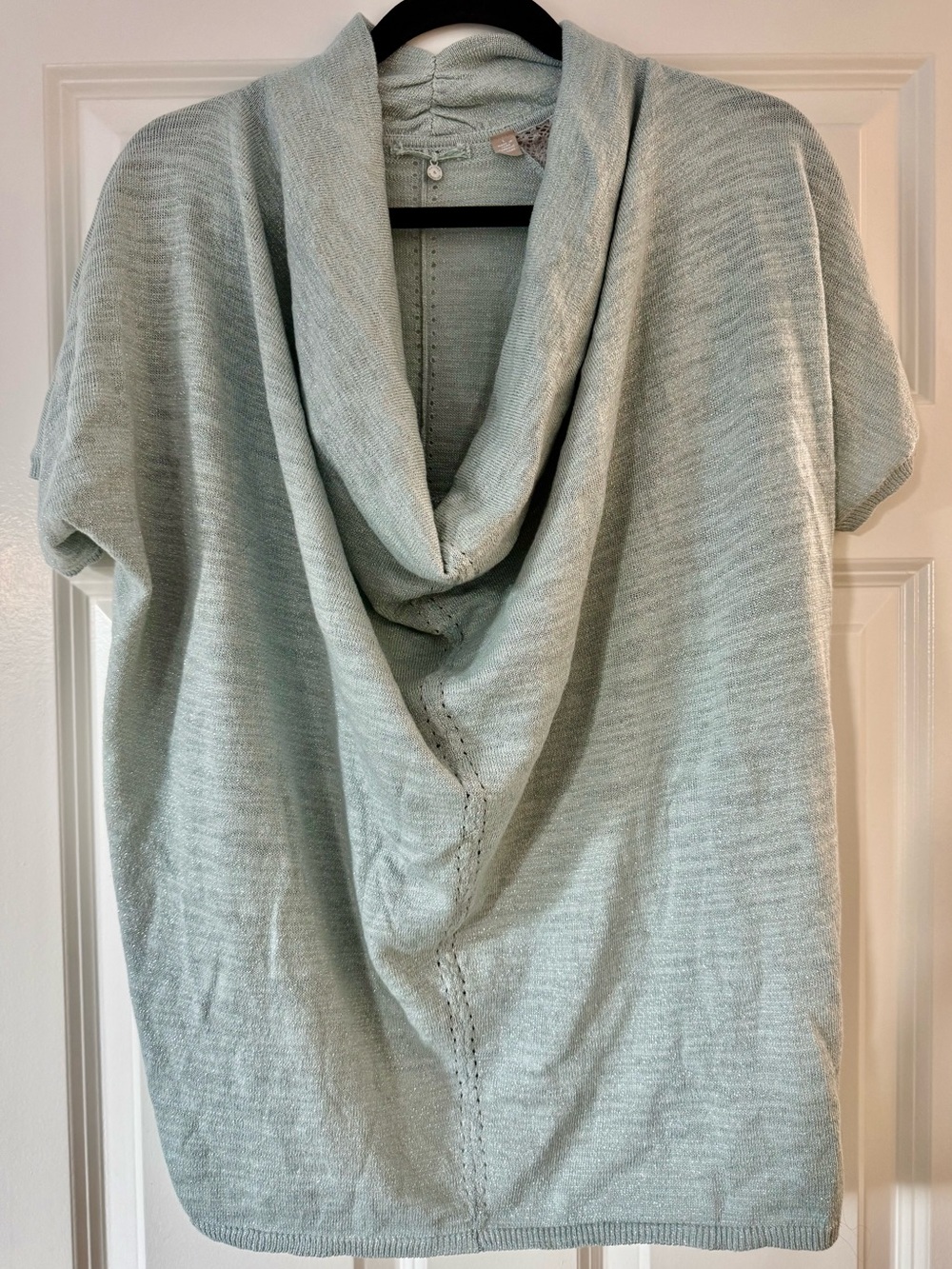 Anthropologie Light Sage Cowl Neck Women’s Sweater - Knit and Knotted